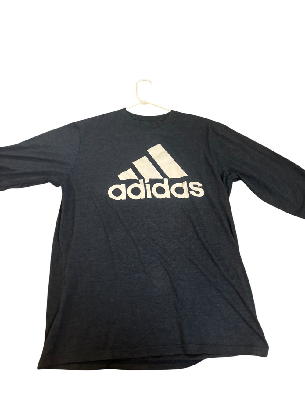 adidas Black Long Sleeve Shirt with White Trefoil Logo